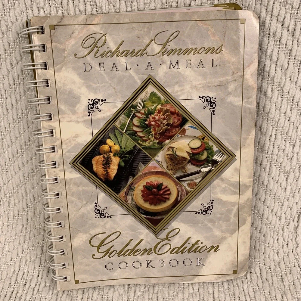 Vintage 1990 Richard Simmons Deal A‎ Meal Golden Edition Cookbook Spiral Bound